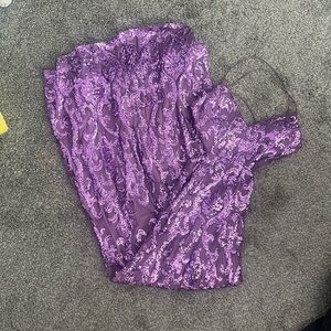 Windsor Purple Sequin Mermaid Prom Dress size Small